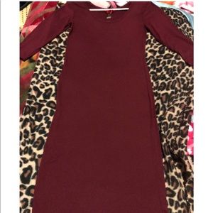 Medium colored wine long dress